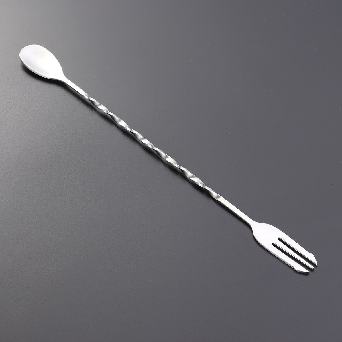 Bar Spoon Twisted - Garfo Misturador Torcido em Aço Inoxidável