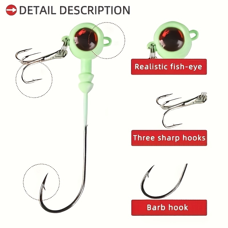 Jigger Double Sided - 5 Peças de Cabeças de Jig