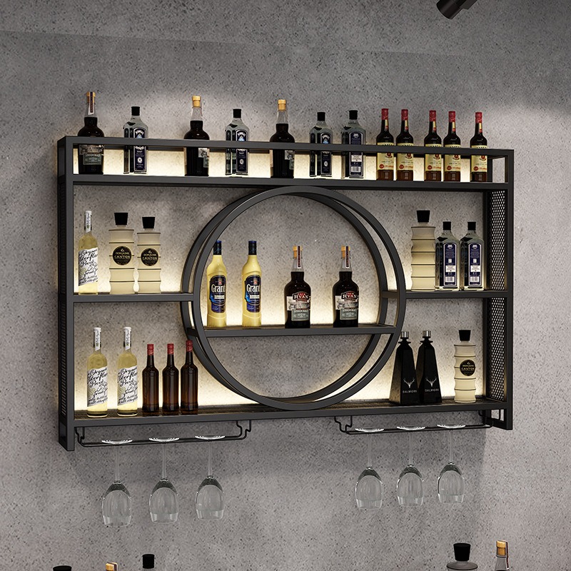Home Bar And Cabinet - Suporte de parede para garrafas de