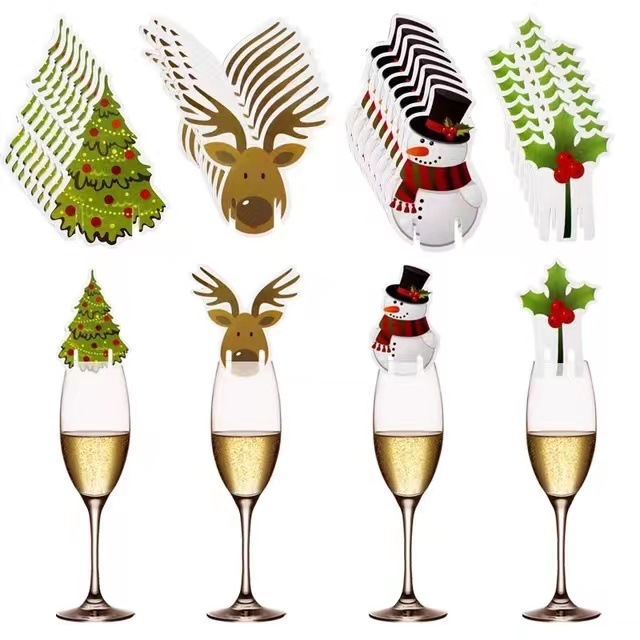 10 pçs cartão de copo de natal - Cocktail Recipe Book avaliação e preço