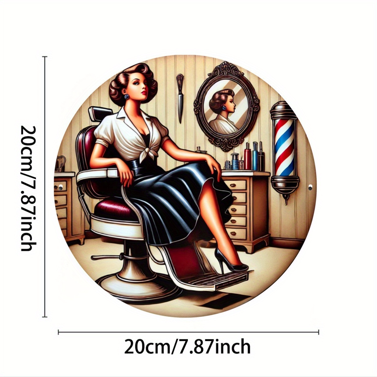 1pc vintage barbeiro sinal de  - Home Barber avaliação e preço