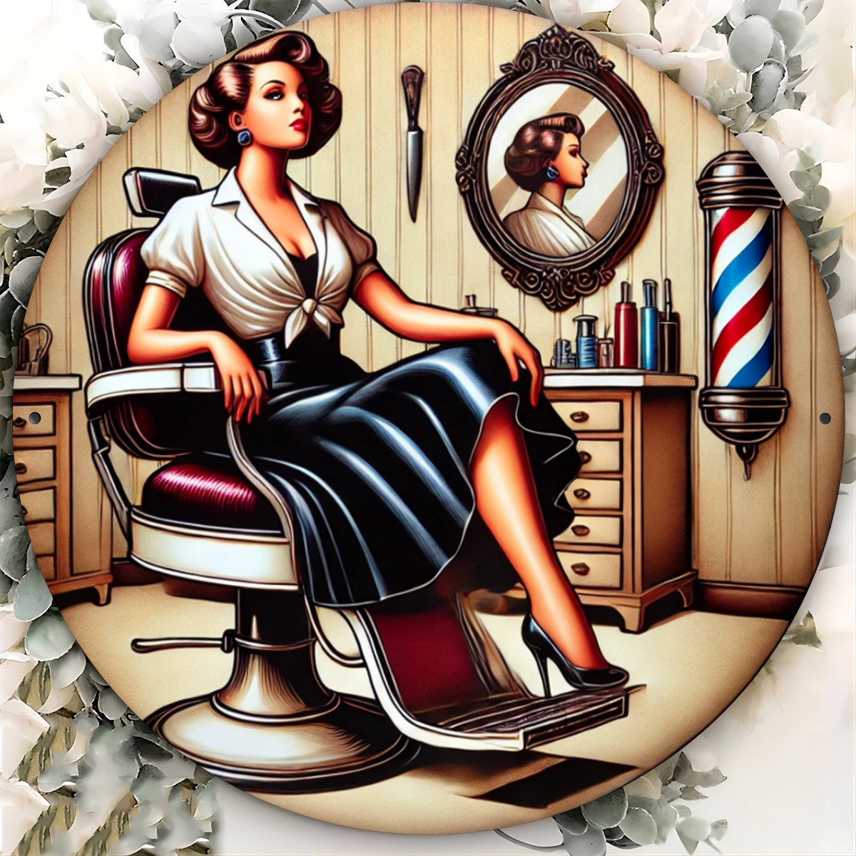 1pc vintage barbeiro sinal de  - Home Barber avaliação e preço