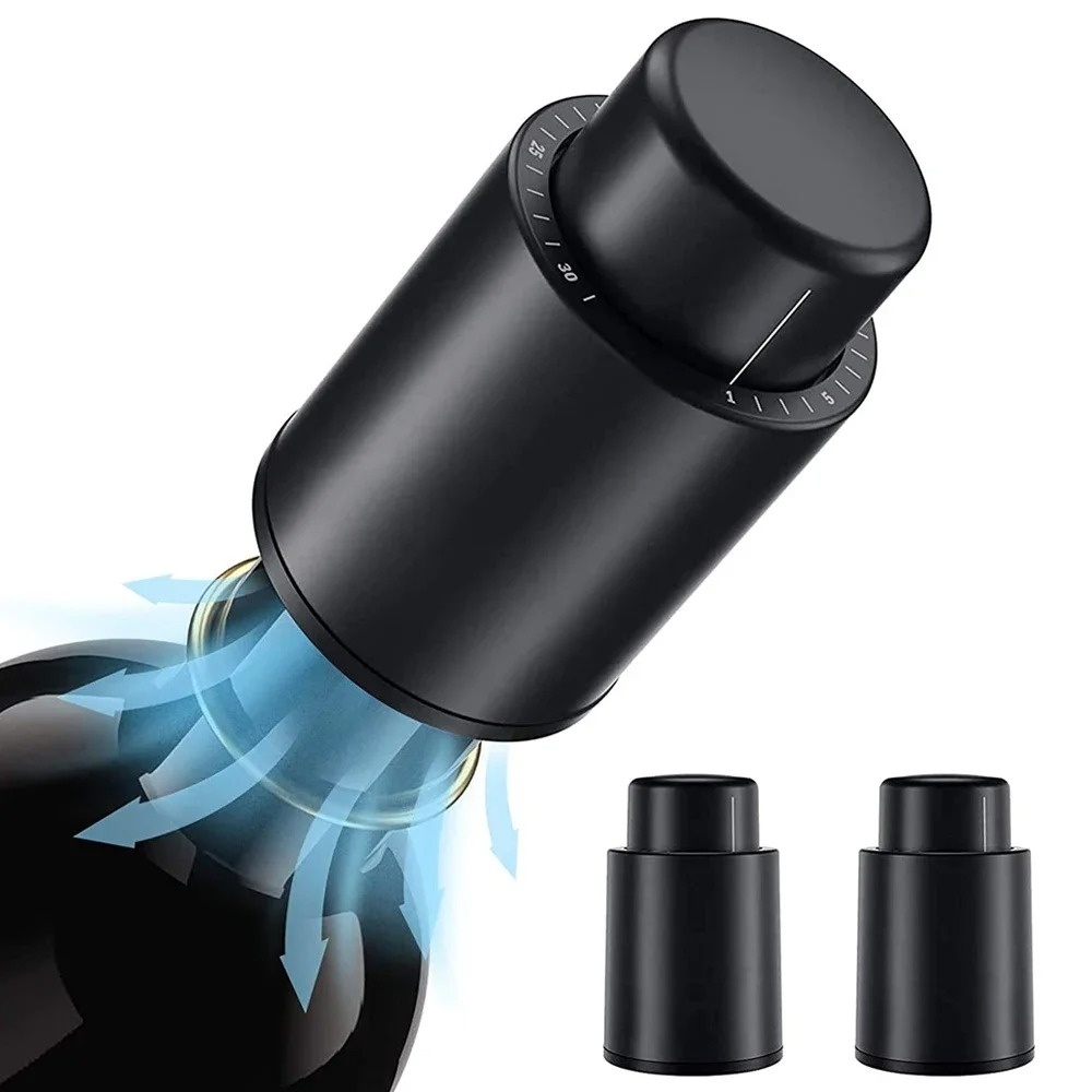 Tampa a Vácuo Reutilizável par - Wine Preservation Pump avaliação e preço