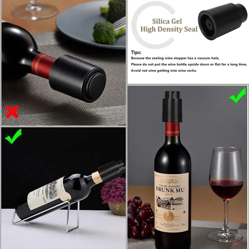 Tampa a Vácuo Reutilizável par - Wine Preservation Pump avaliação e preço
