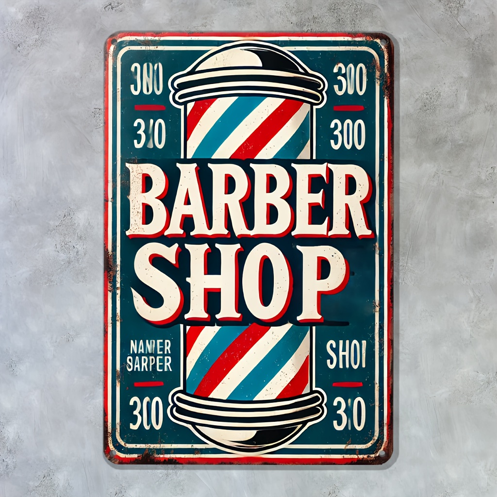 Letreiro de barbearia em metal - Home Barbershop avaliação e preço