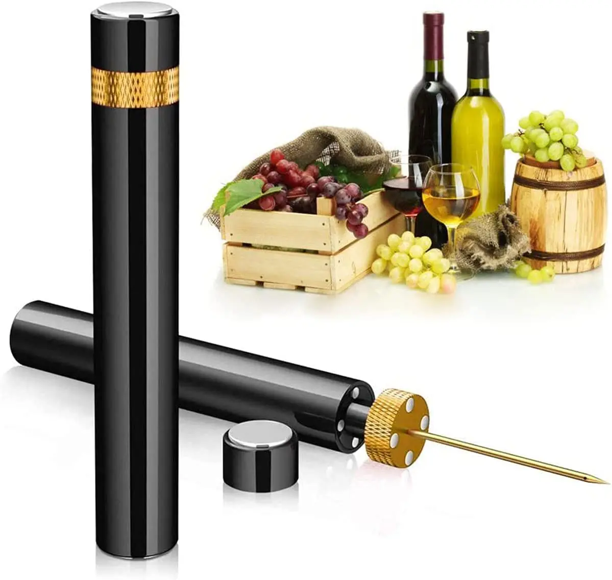 Abridor de Vinho com Bomba de  - Wine Preservation Pump avaliação e preço