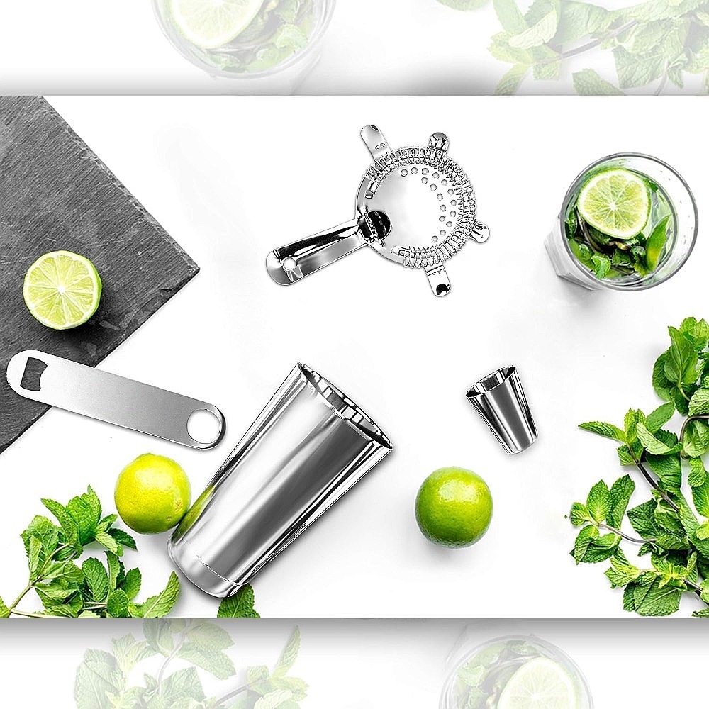 Conjunto de Coqueteleira de Aç - Cocktail Recipe Book avaliação e preço