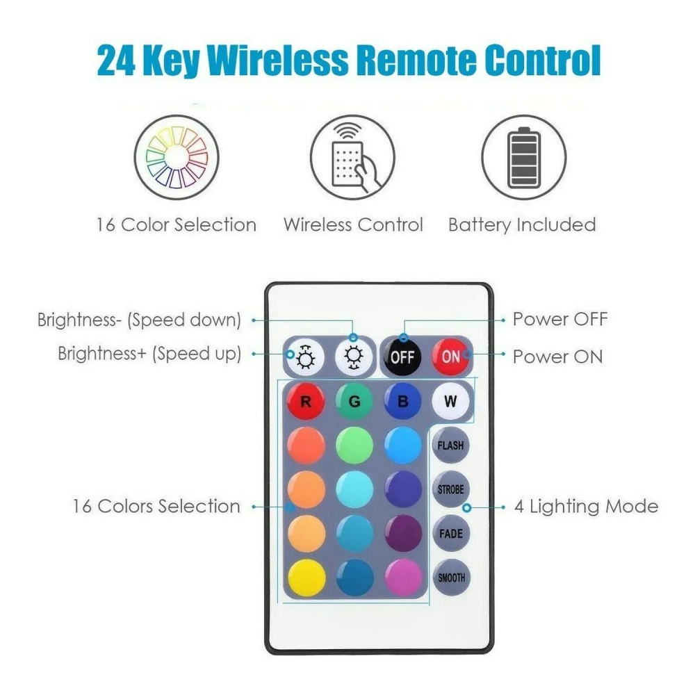 1/2/4/6 lâmpada rgb led sob a  - Home Bar And Cabinet avaliação e preço