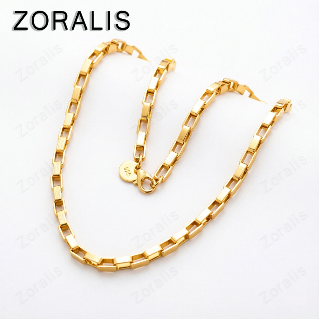 Colar de corrente retangular d - Bar Cart Gold avaliação e preço