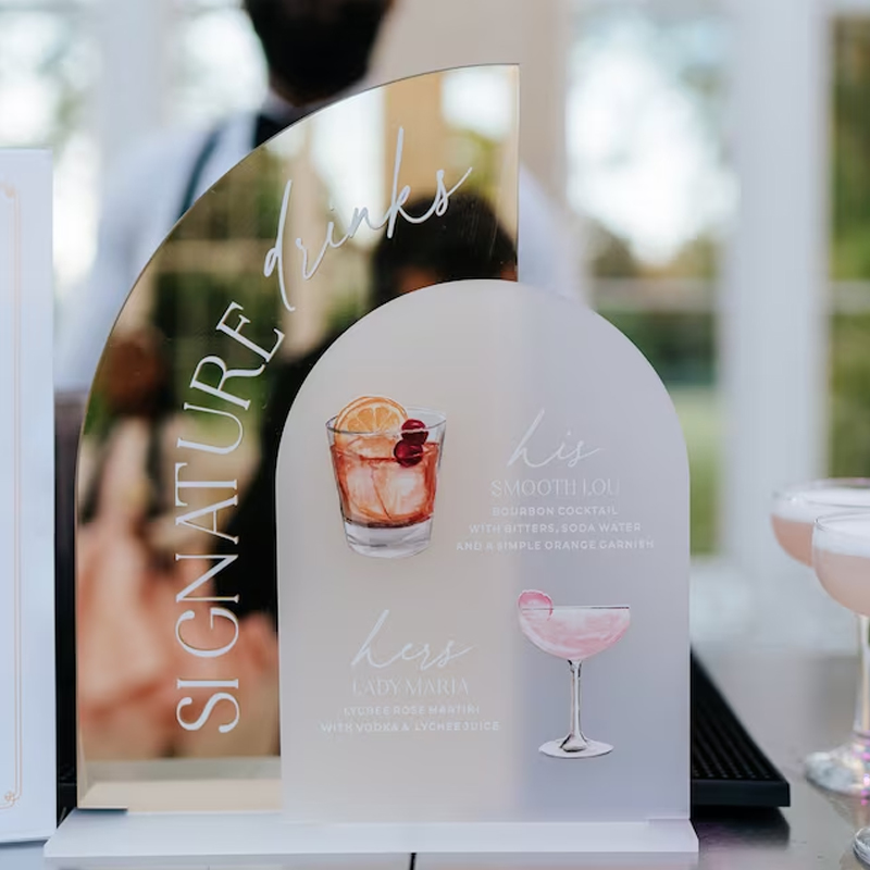 Sinal de menu de bar de casame - Cocktail Recipe Book avaliação e preço